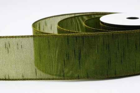 Fita aramada verde matcha plissada, sanfonada e enrugada_KW0481GC-15-185
